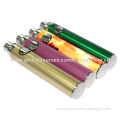 New and Popular Ecigator Ecig/E Cigarette Colorful Evod Ego Batteries, 650/ 900/1,100mAh Capacity